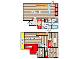 前後町仙人塚戸建の物件間取画像